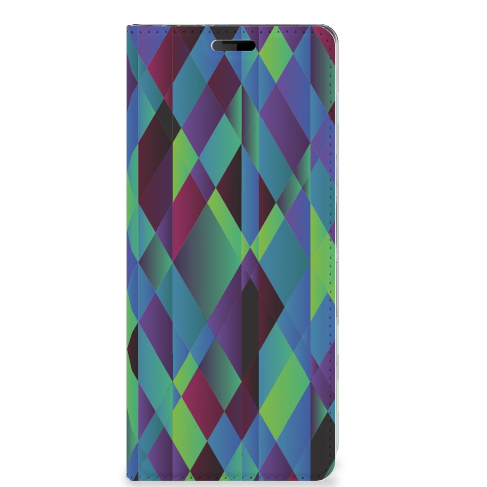 Sony Xperia 10 Stand Case Abstract Green Blue