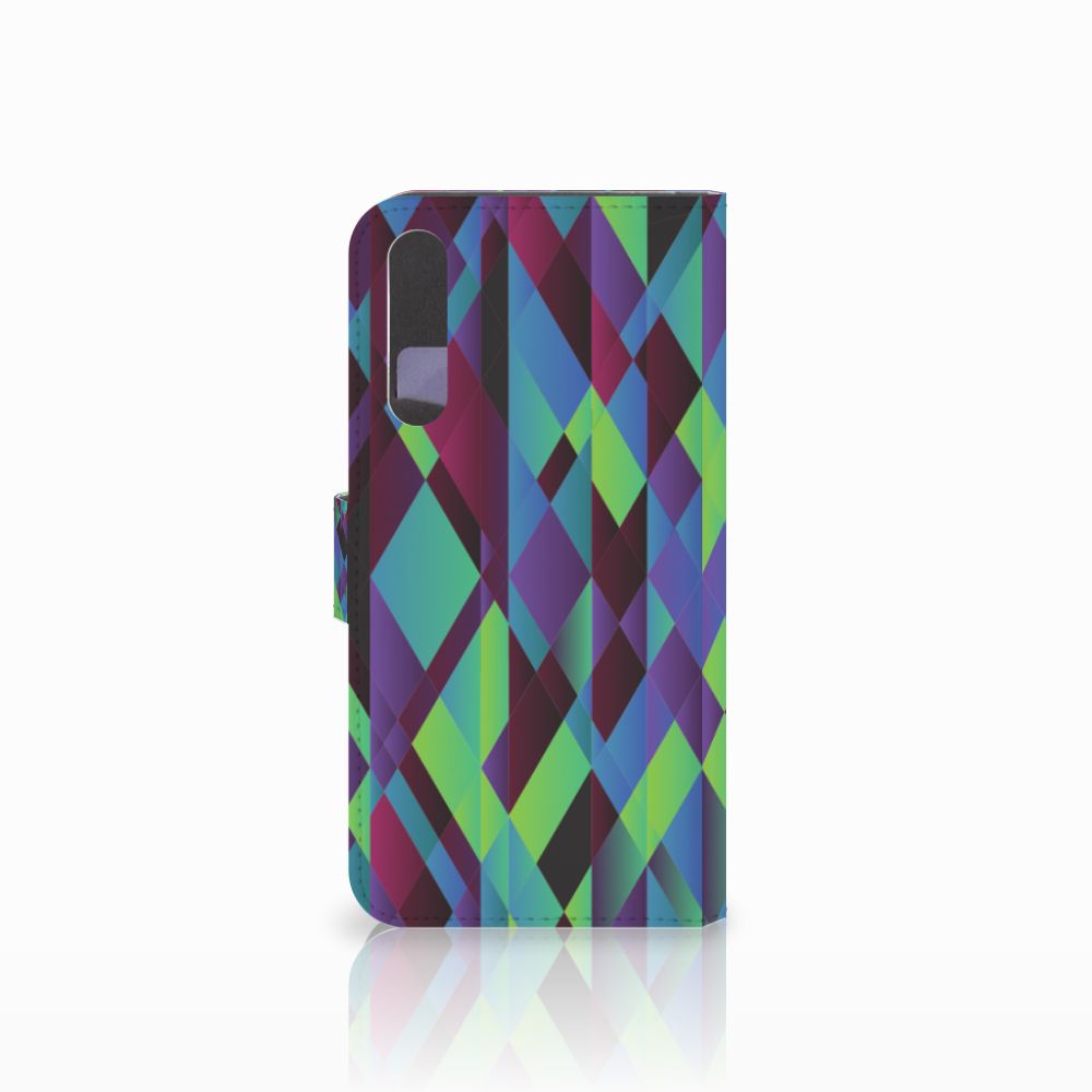 Huawei P20 Pro Book Case Abstract Green Blue