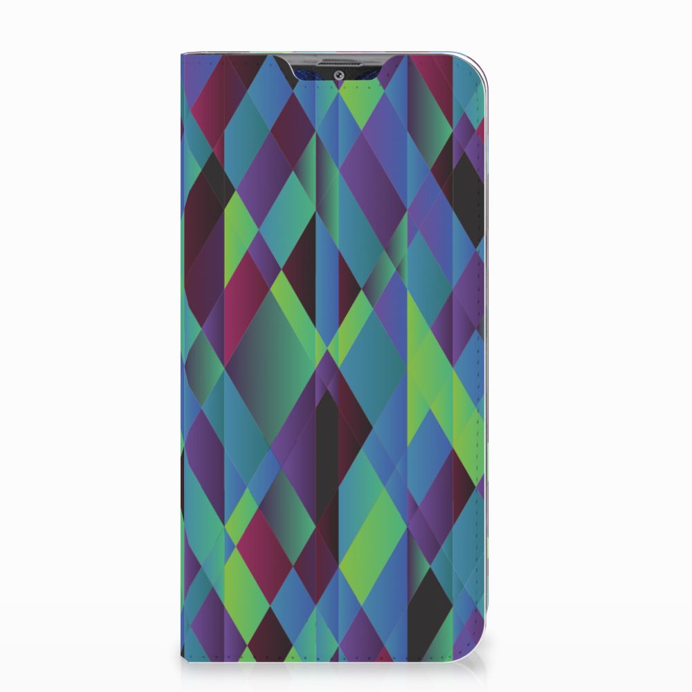 Samsung Galaxy A30 Stand Case Abstract Green Blue