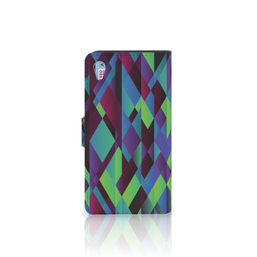 Sony Xperia Z3 Book Case Abstract Green Blue
