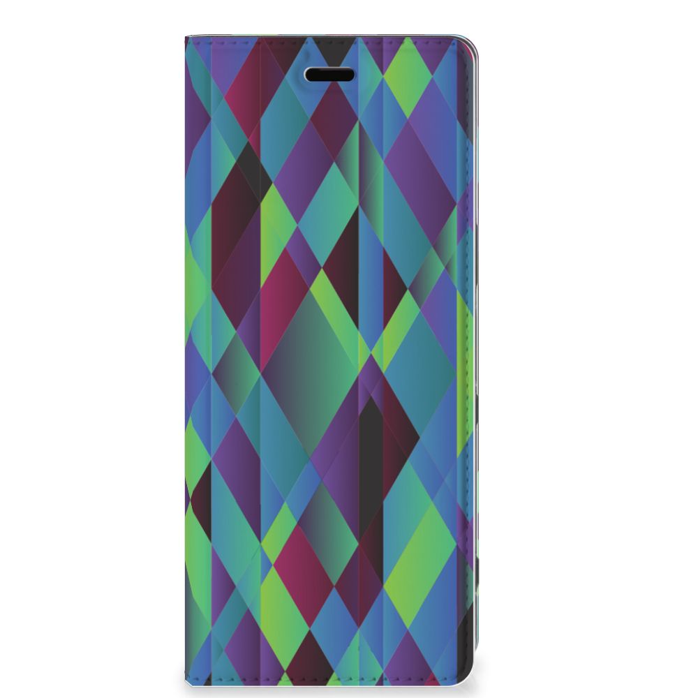 Sony Xperia 5 Stand Case Abstract Green Blue