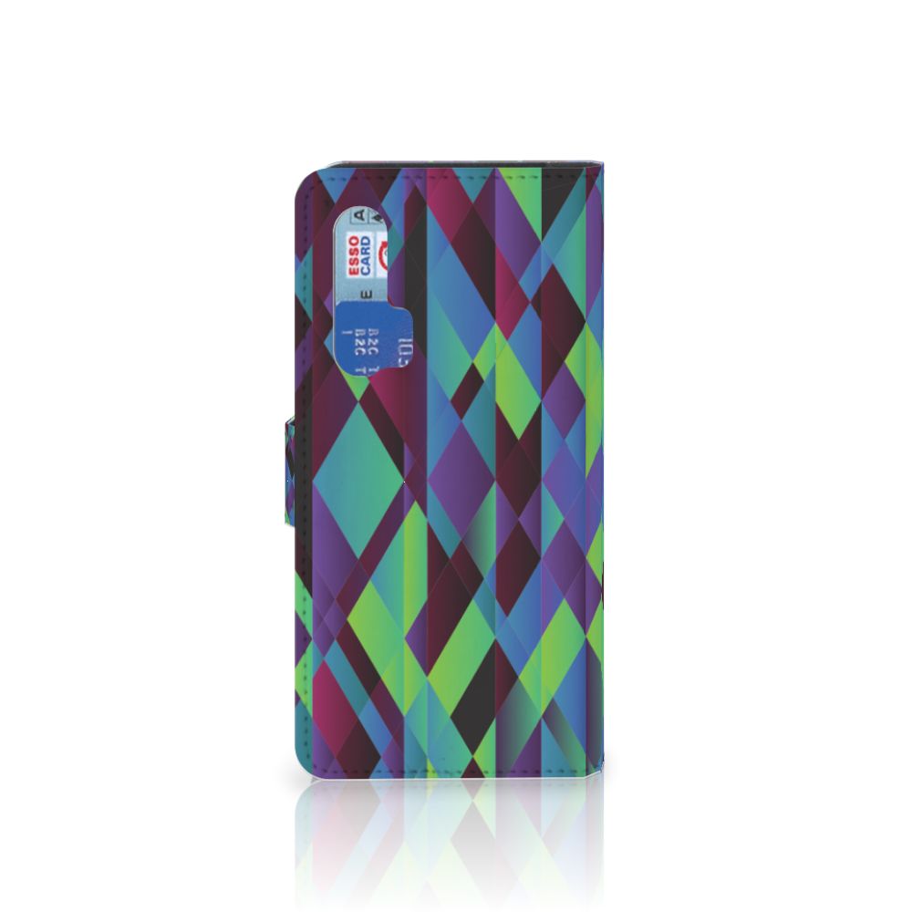 Honor 20 Pro Book Case Abstract Green Blue