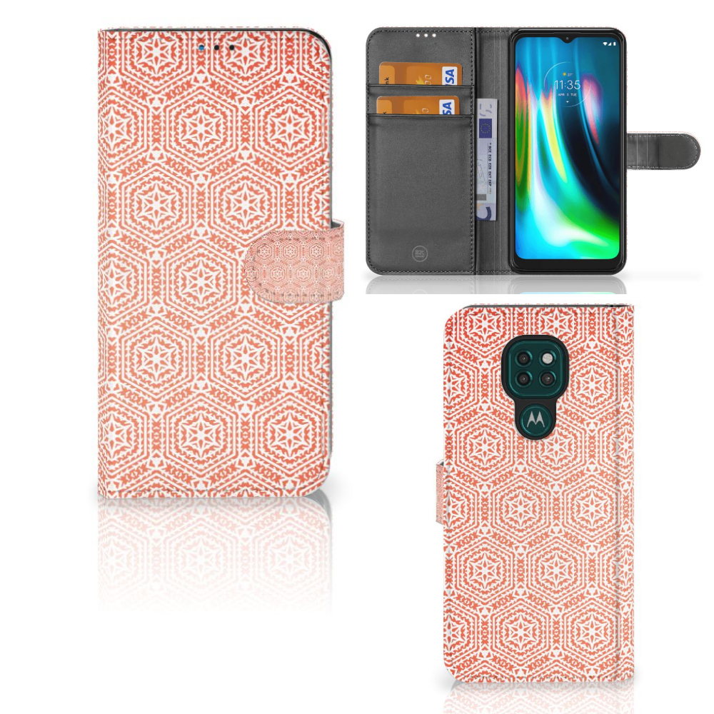 Motorola Moto G9 Play | E7 Plus Telefoon Hoesje Pattern Orange