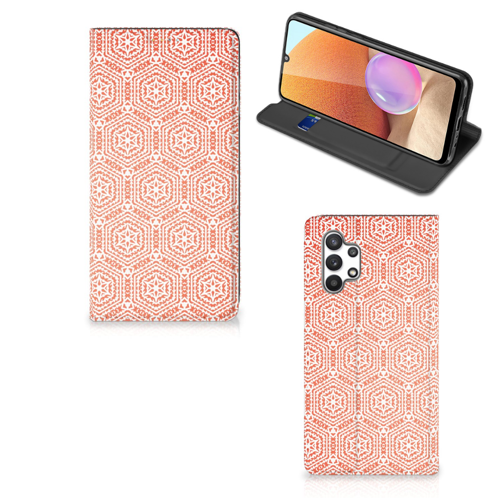 Samsung Galaxy A32 4G | A32 5G Enterprise Editie Hoesje met Magneet Pattern Orange