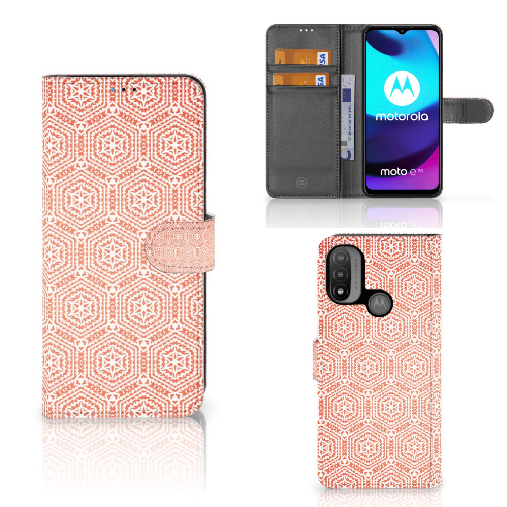 Motorola Moto E20 | E30 | E40 Telefoon Hoesje Pattern Orange