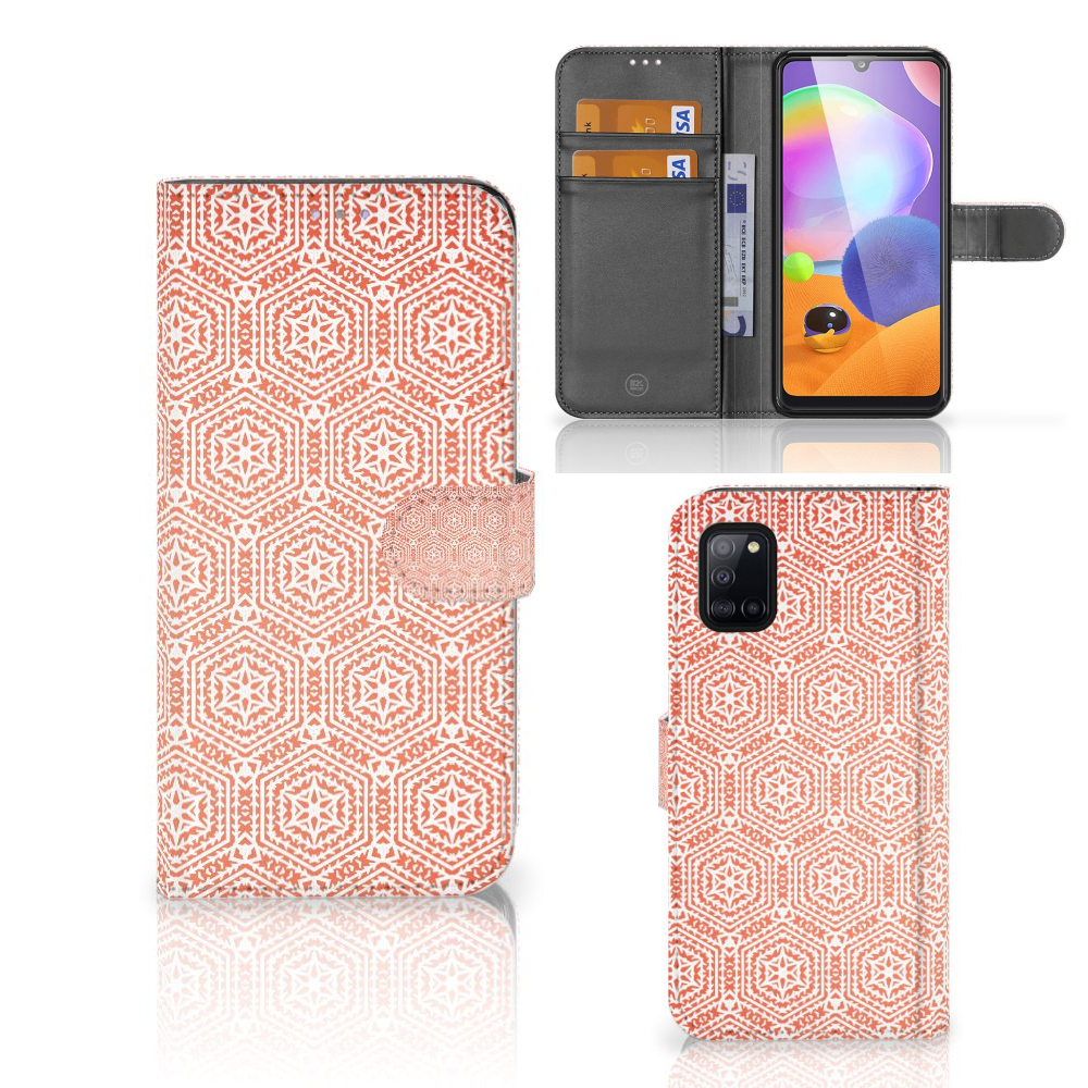 Samsung Galaxy A31 Telefoon Hoesje Pattern Orange