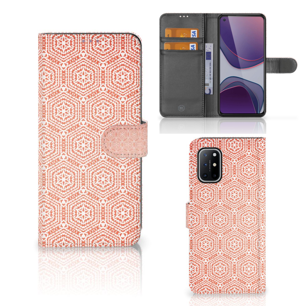 OnePlus 8T Telefoon Hoesje Pattern Orange