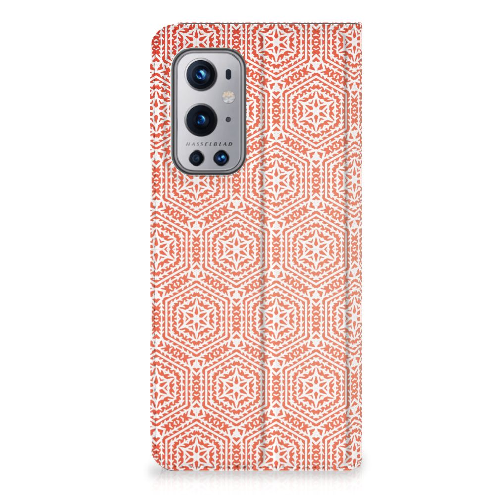 OnePlus 9 Pro Hoesje met Magneet Pattern Orange
