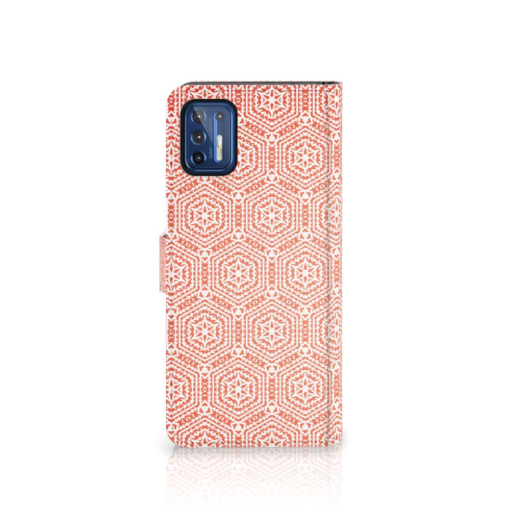 Motorola Moto G9 Plus Telefoon Hoesje Pattern Orange