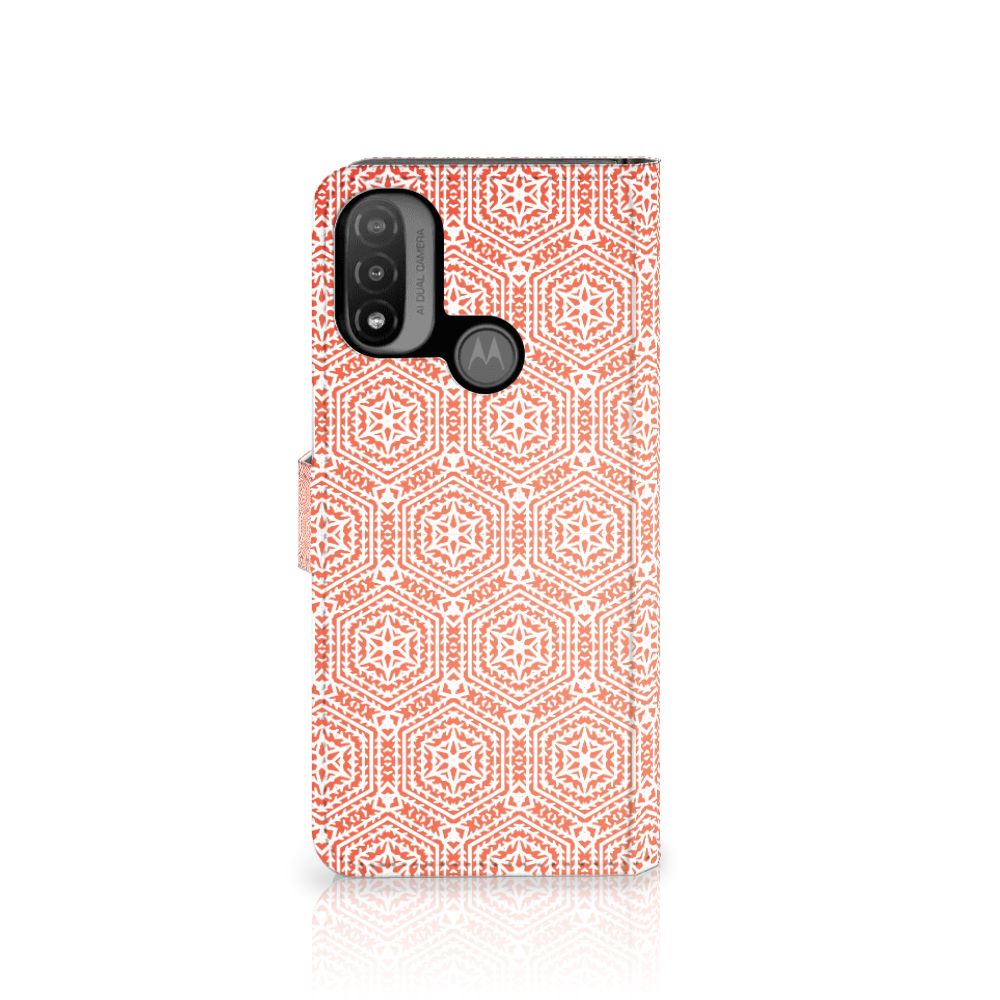 Motorola Moto E20 | E30 | E40 Telefoon Hoesje Pattern Orange