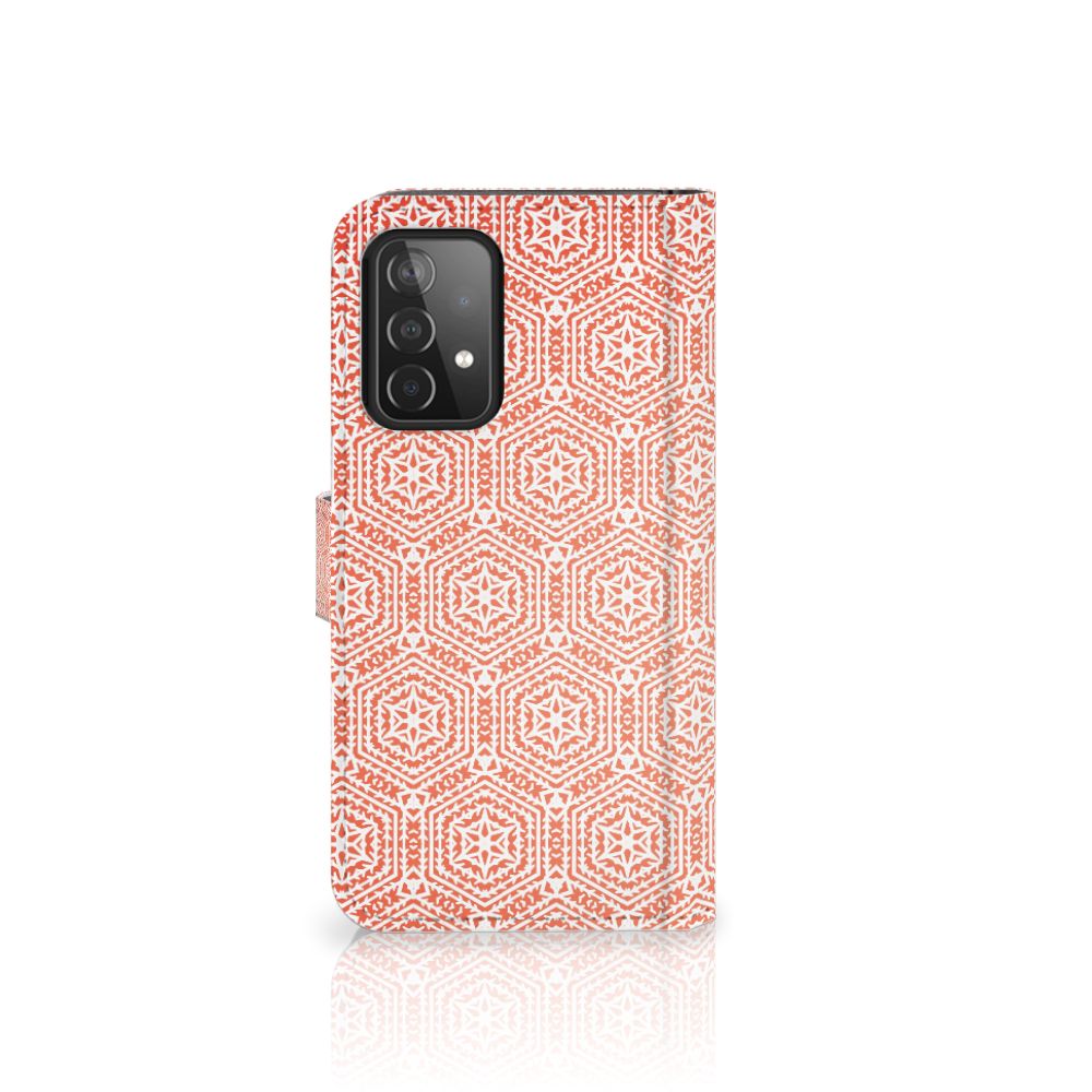 Samsung Galaxy A52 Telefoon Hoesje Pattern Orange