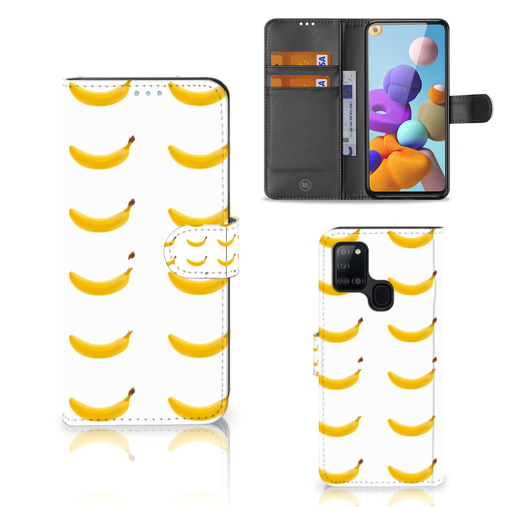 Samsung Galaxy A21s Book Cover Banana