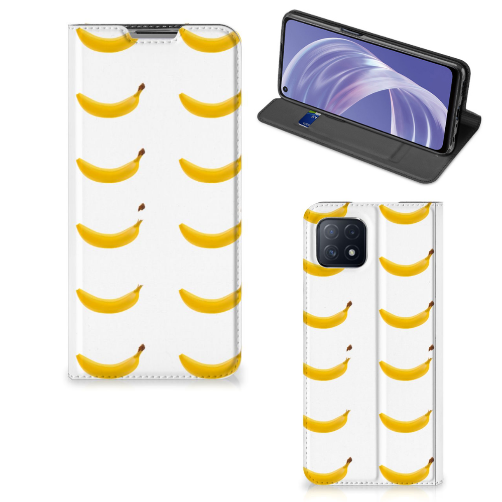 OPPO A73 5G Flip Style Cover Banana