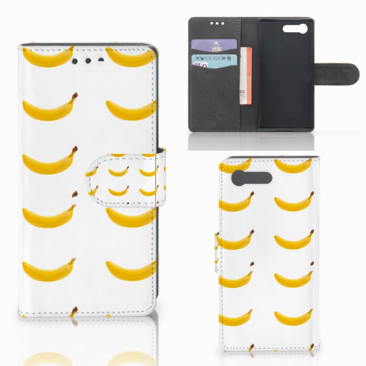 Sony Xperia X Compact Uniek Boekhoesje Banana