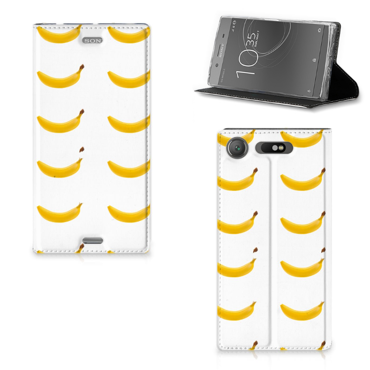 Sony Xperia XZ1 Flip Style Cover Banana