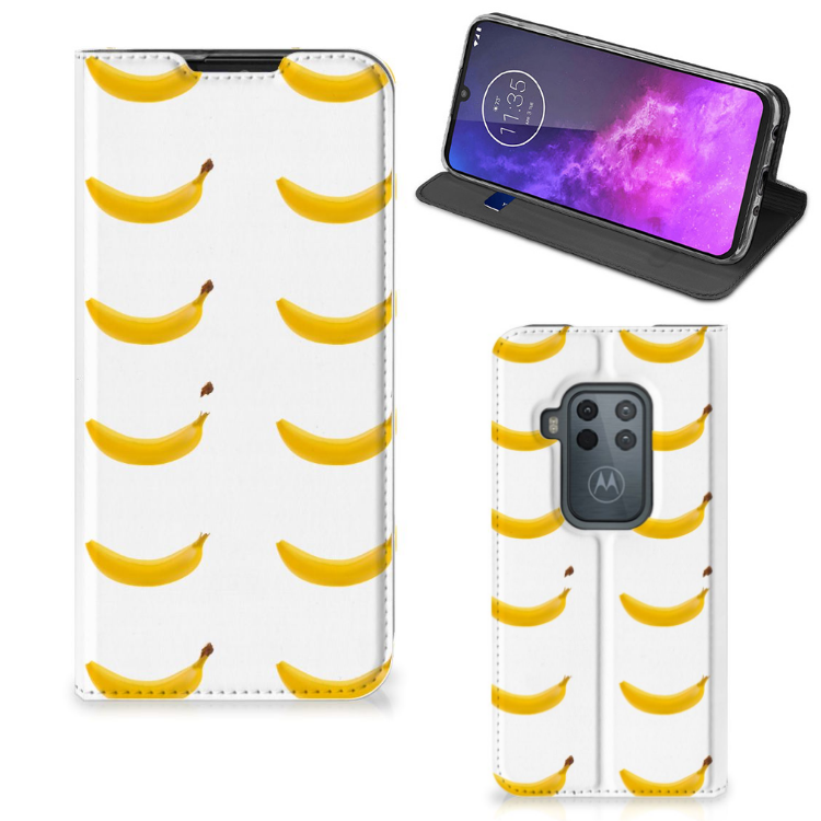 Motorola One Zoom Flip Style Cover Banana