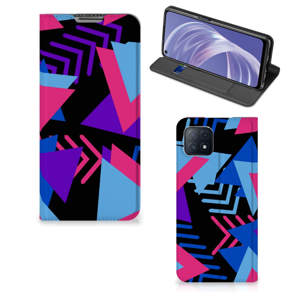 OPPO A73 5G Stand Case Funky Triangle