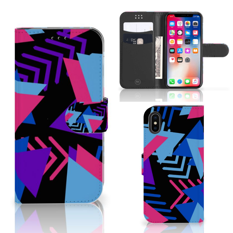Apple iPhone X | Xs Book Case Funky Triangle