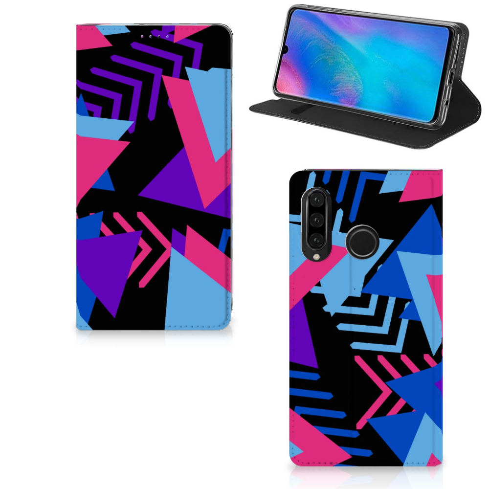 Huawei P30 Lite New Edition Stand Case Funky Triangle