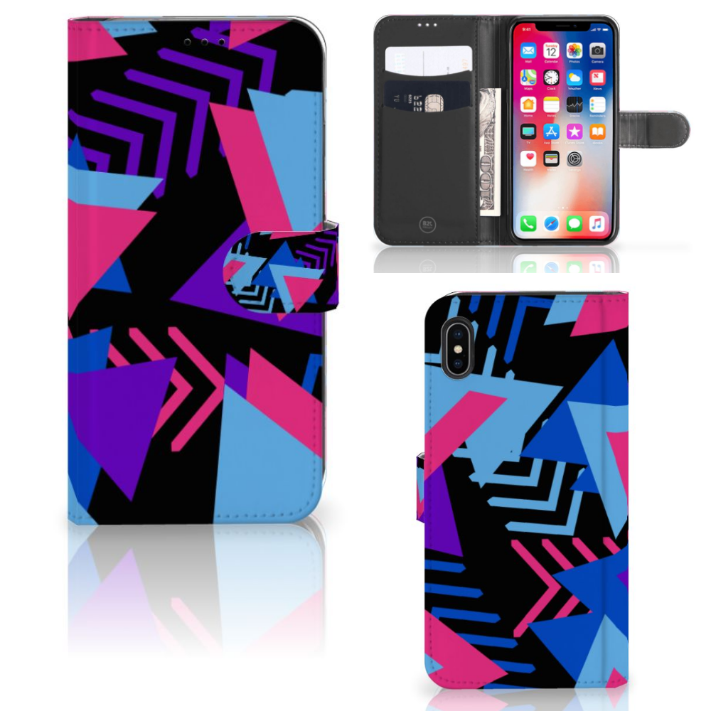 Apple iPhone Xs Max Book Case Funky Triangle