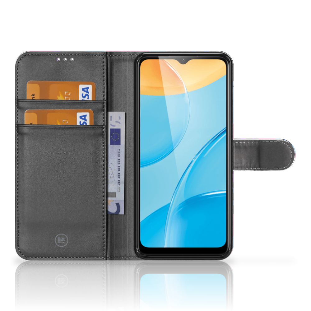 OPPO A15 Book Case Funky Triangle