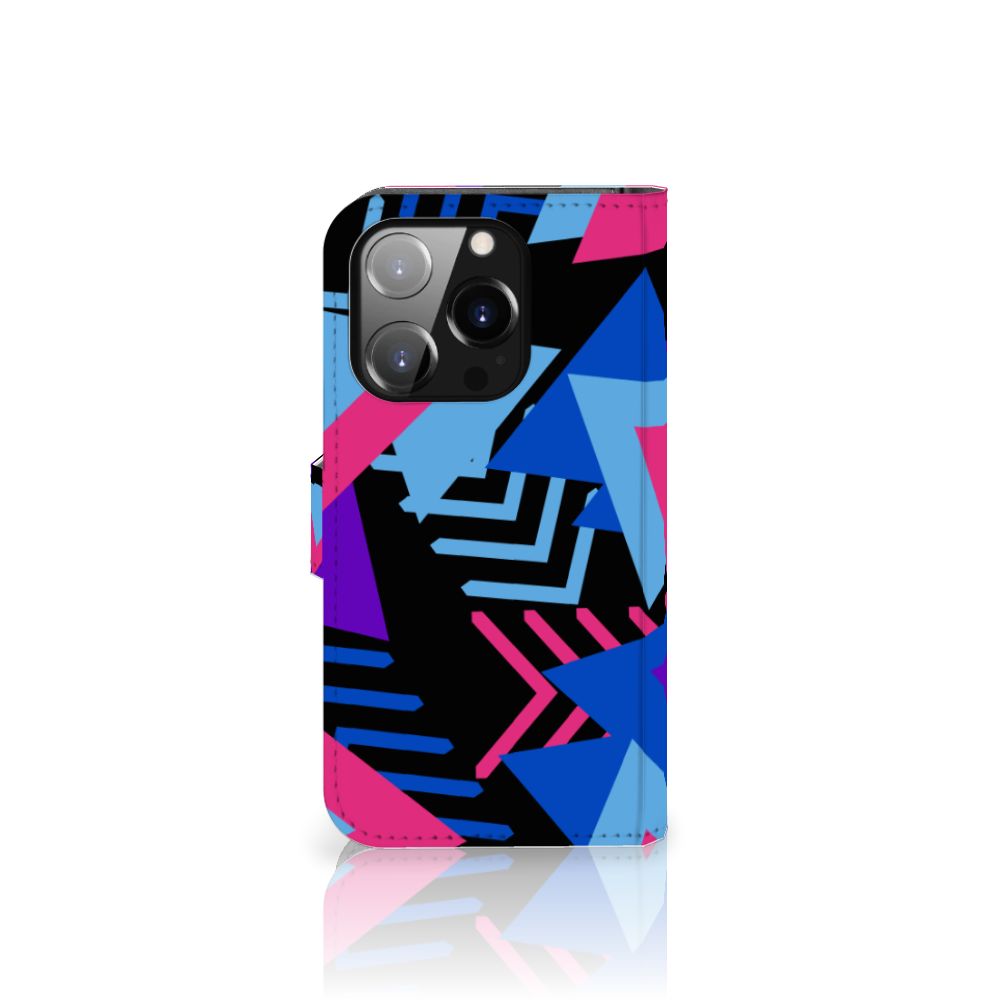iPhone 14 Pro Book Case Funky Triangle