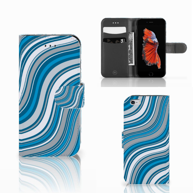 Apple iPhone 6 | 6s Boekhoesje Design Waves Blue