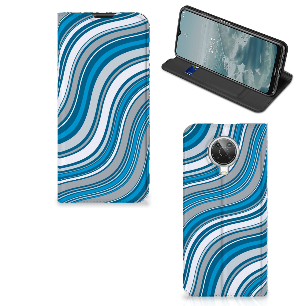Nokia G10 | G20 Hoesje met Magneet Waves Blue