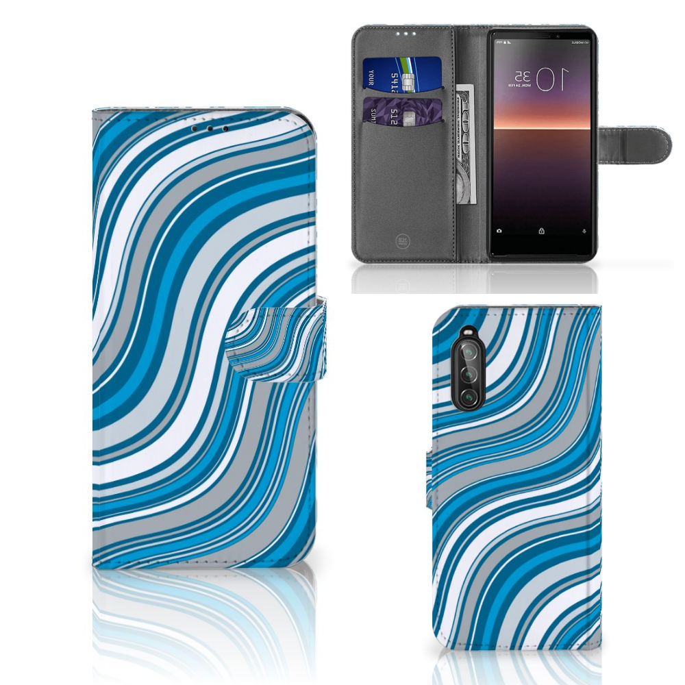 Sony Xperia 10 II Telefoon Hoesje Waves Blue