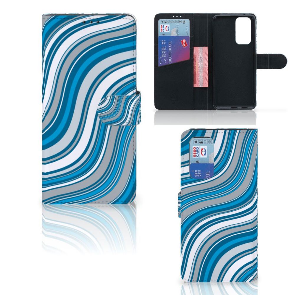 OnePlus 9 Pro Telefoon Hoesje Waves Blue