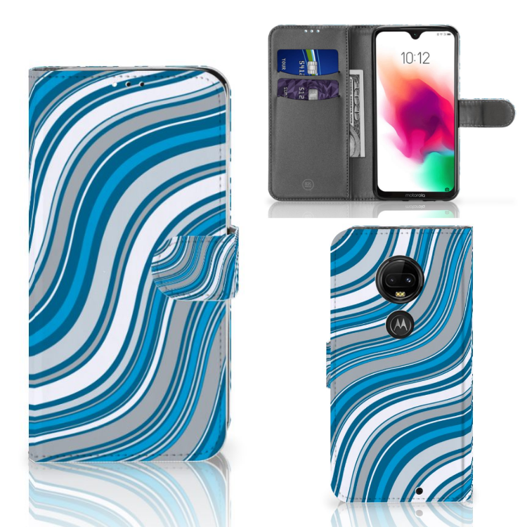 Motorola Moto G7 | G7 Plus Boekhoesje Design Waves Blue
