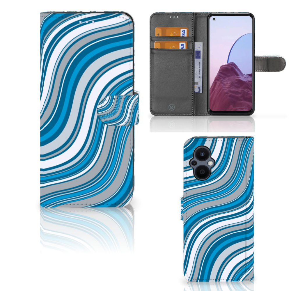 OPPO Reno 8 Lite | OnePlus Nord N20 Telefoon Hoesje Waves Blue