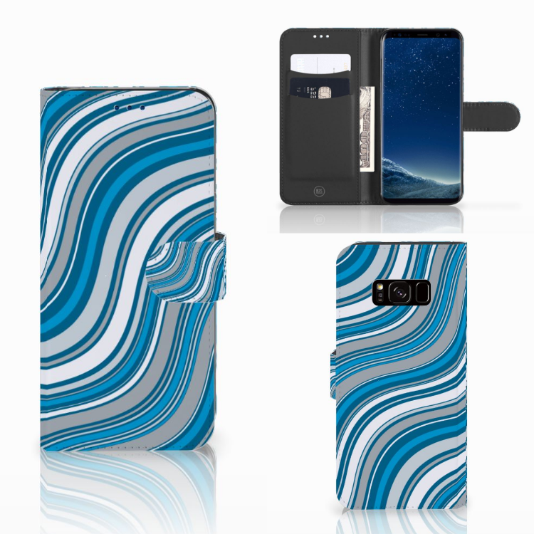 Samsung Galaxy S8 Telefoon Hoesje Waves Blue