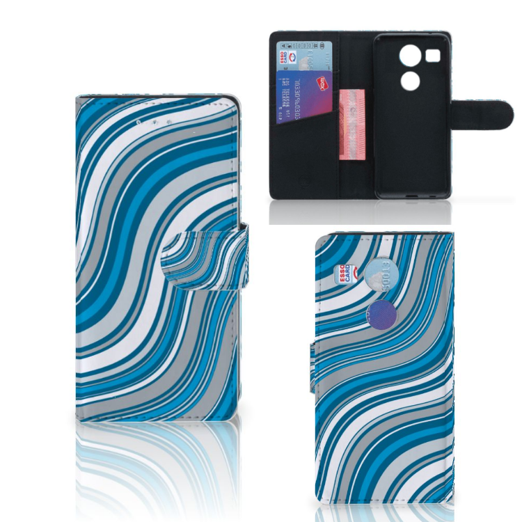 LG Nexus 5X Telefoon Hoesje Waves Blue