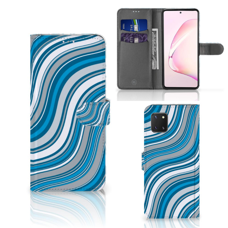 Samsung Note 10 Lite Telefoon Hoesje Waves Blue