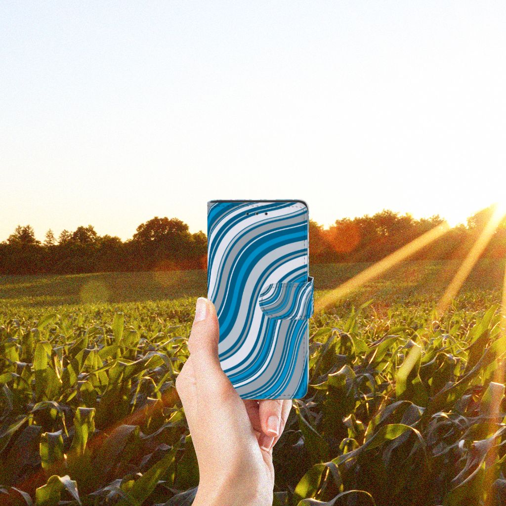 Samsung Galaxy S5 | S5 Neo Telefoon Hoesje Waves Blue