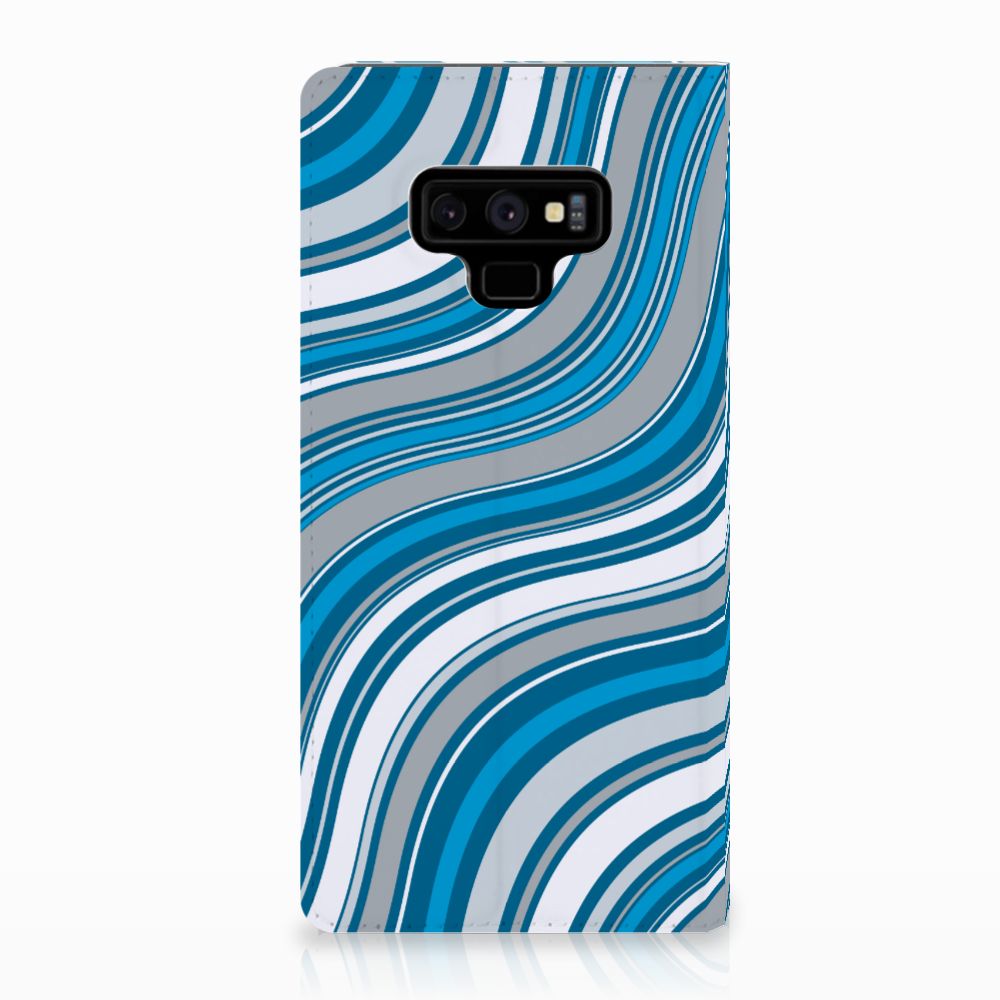 Samsung Galaxy Note 9 Hoesje met Magneet Waves Blue
