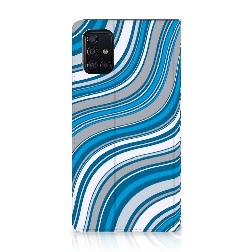Samsung Galaxy A51 Hoesje met Magneet Waves Blue