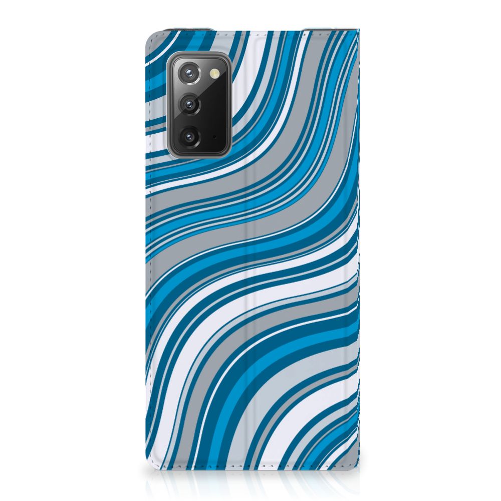 Samsung Galaxy Note20 Hoesje met Magneet Waves Blue