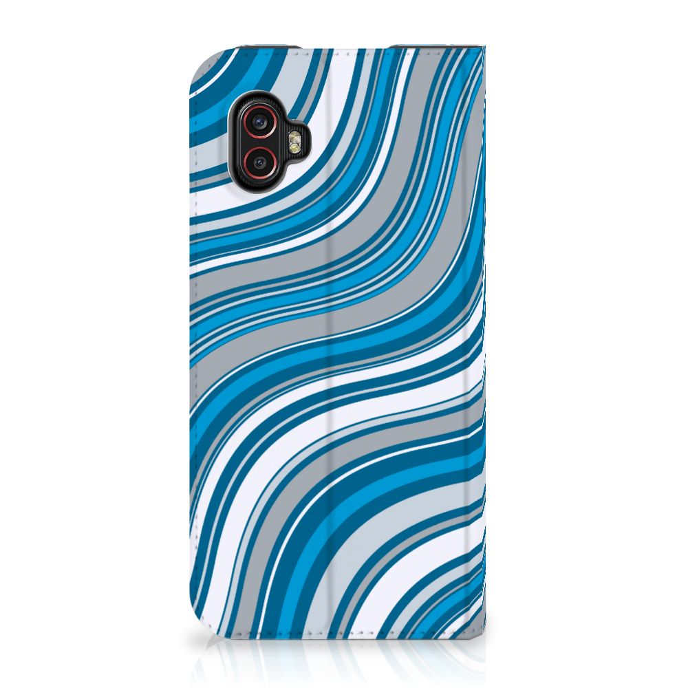 Samsung Galaxy Xcover 6 Pro Hoesje met Magneet Waves Blue