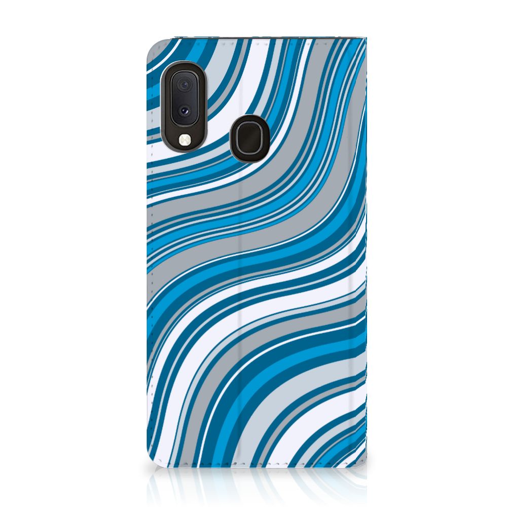 Samsung Galaxy A20e Hoesje met Magneet Waves Blue