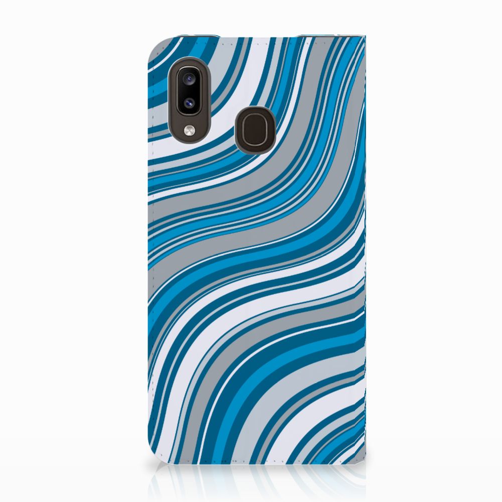 Samsung Galaxy A30 Hoesje met Magneet Waves Blue