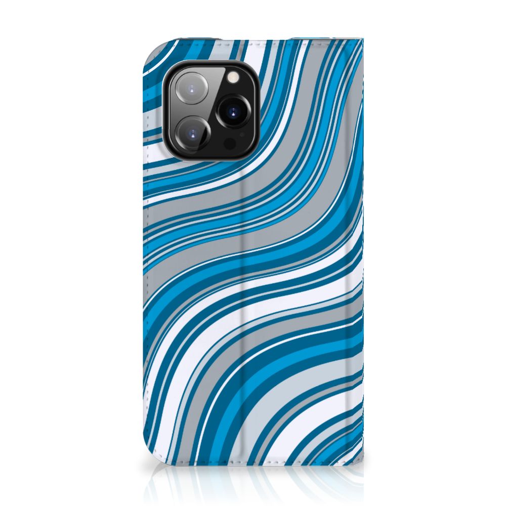 iPhone 14 Pro Max Hoesje met Magneet Waves Blue