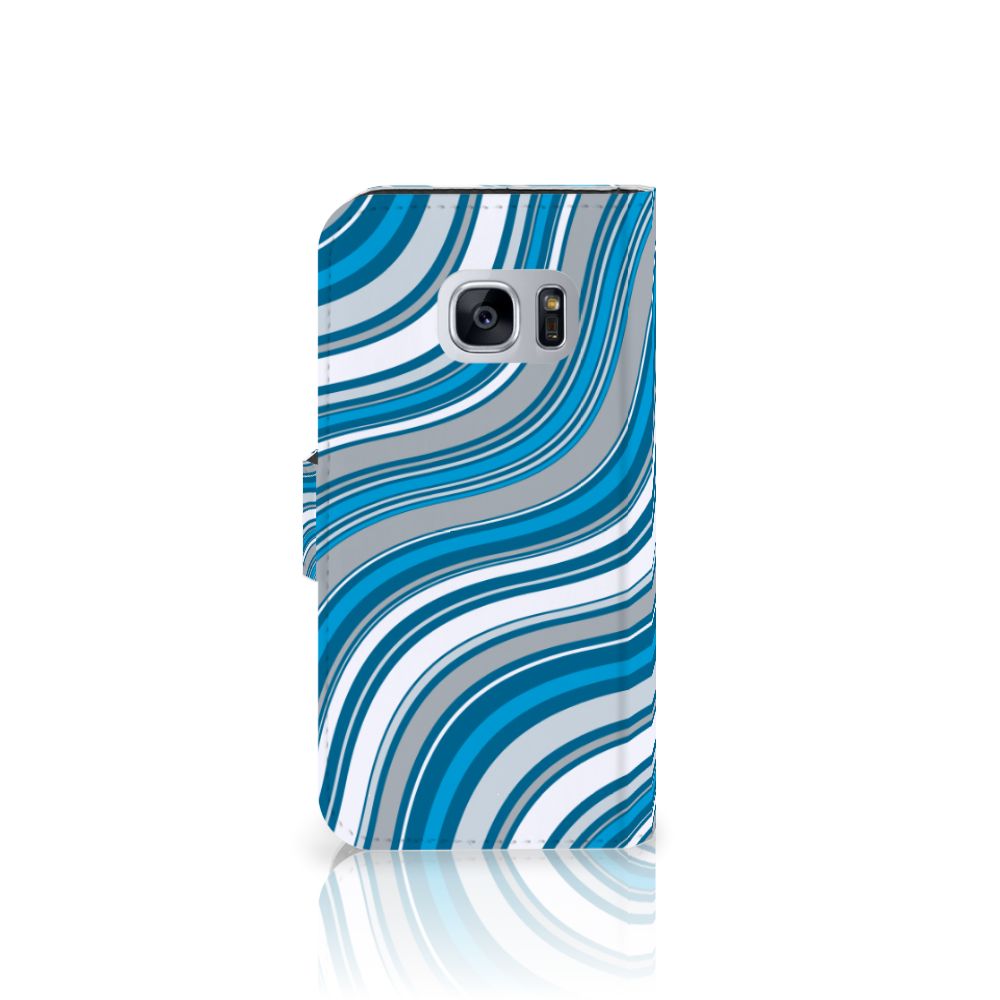 Samsung Galaxy S7 Telefoon Hoesje Waves Blue