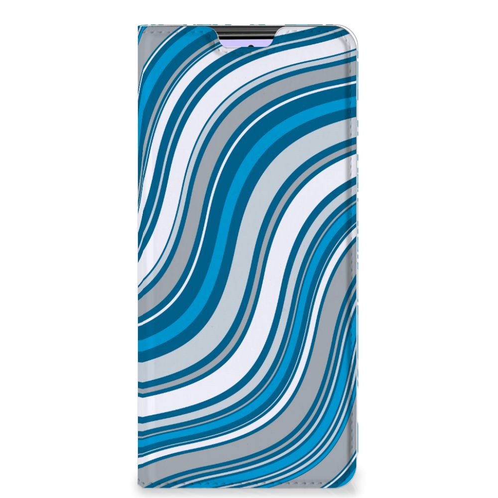 Xiaomi Redmi Note 10 Pro Hoesje met Magneet Waves Blue