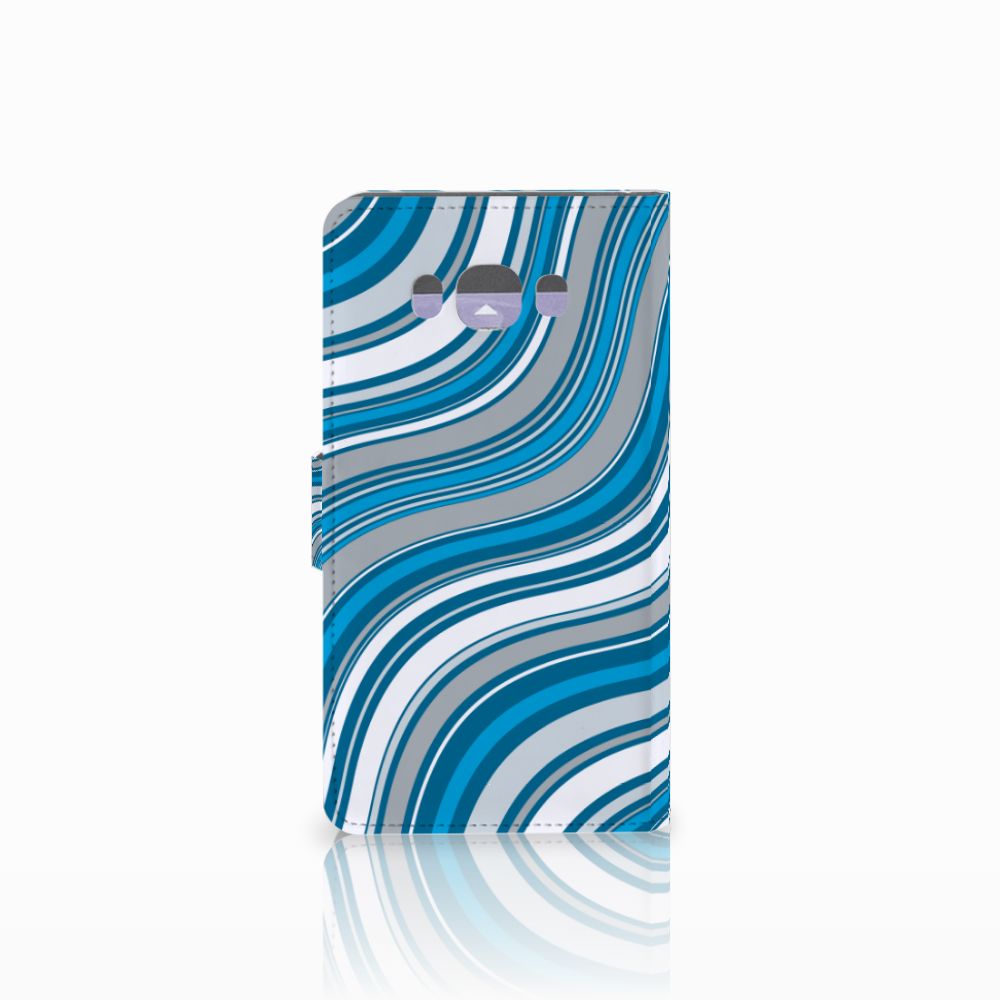 Samsung Galaxy J7 2016 Telefoon Hoesje Waves Blue