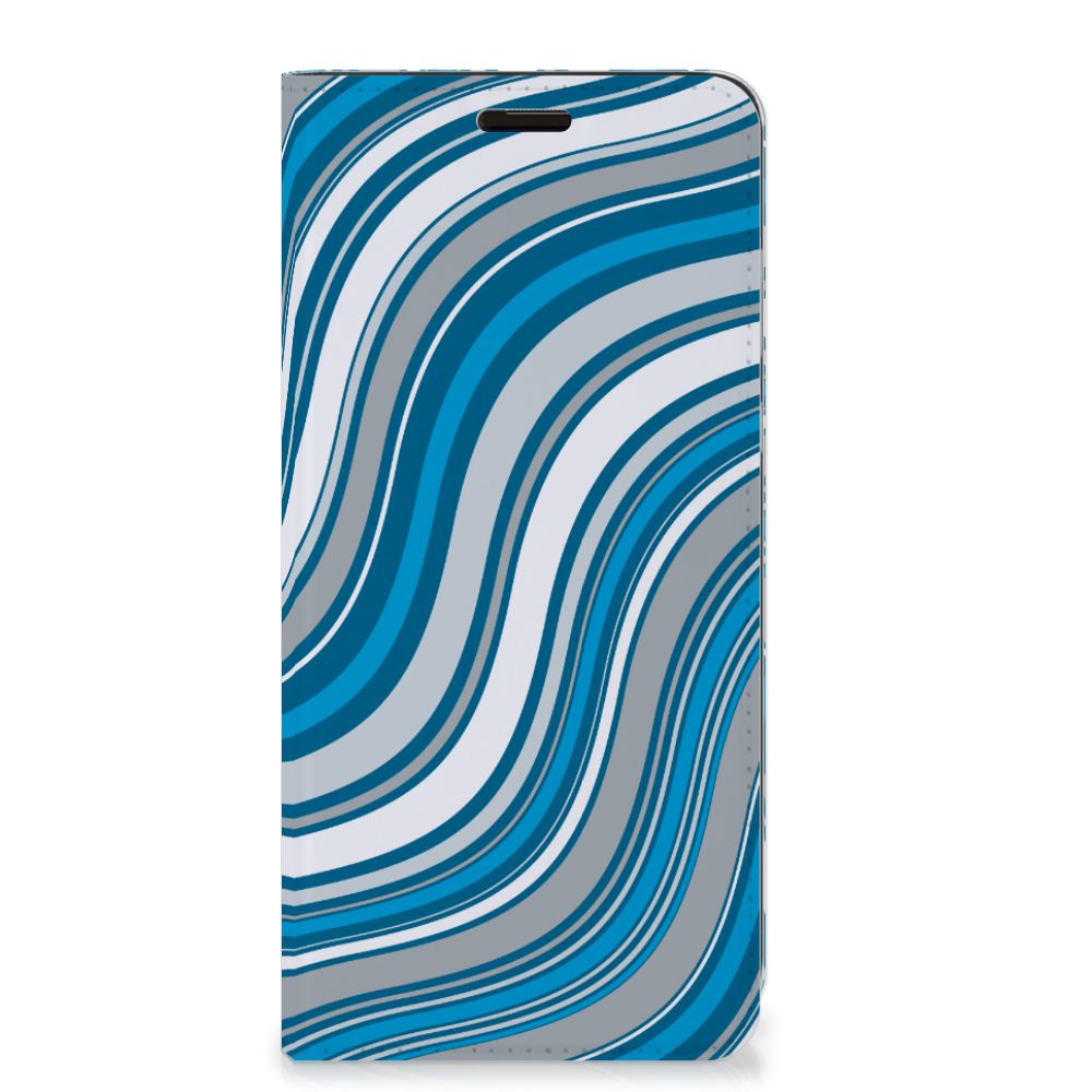 Samsung Galaxy S9 Plus Hoesje met Magneet Waves Blue
