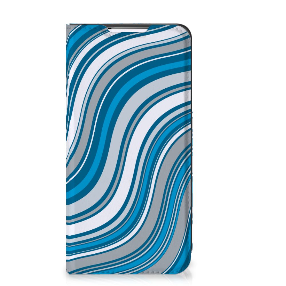 Samsung Galaxy S22 Hoesje met Magneet Waves Blue