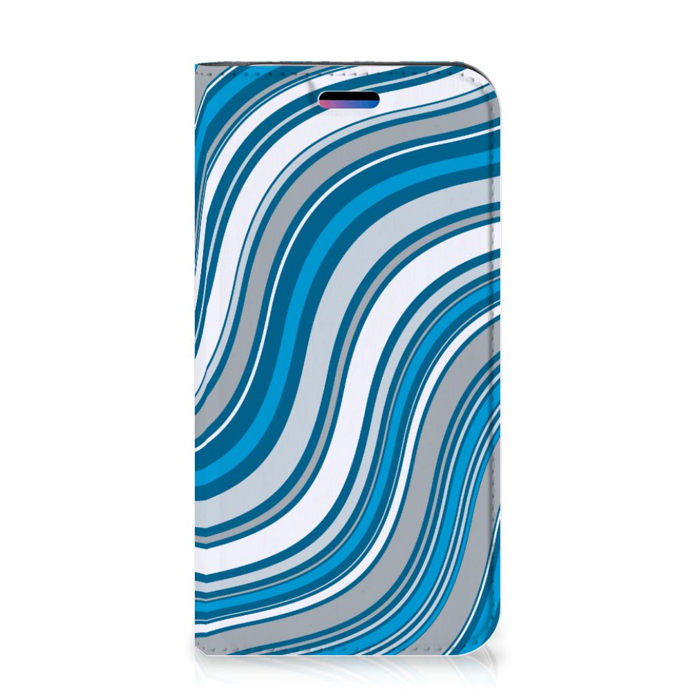 Apple iPhone X | Xs Hoesje met Magneet Waves Blue