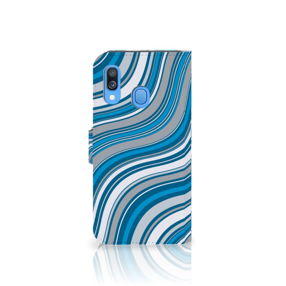 Samsung Galaxy A40 Telefoon Hoesje Waves Blue